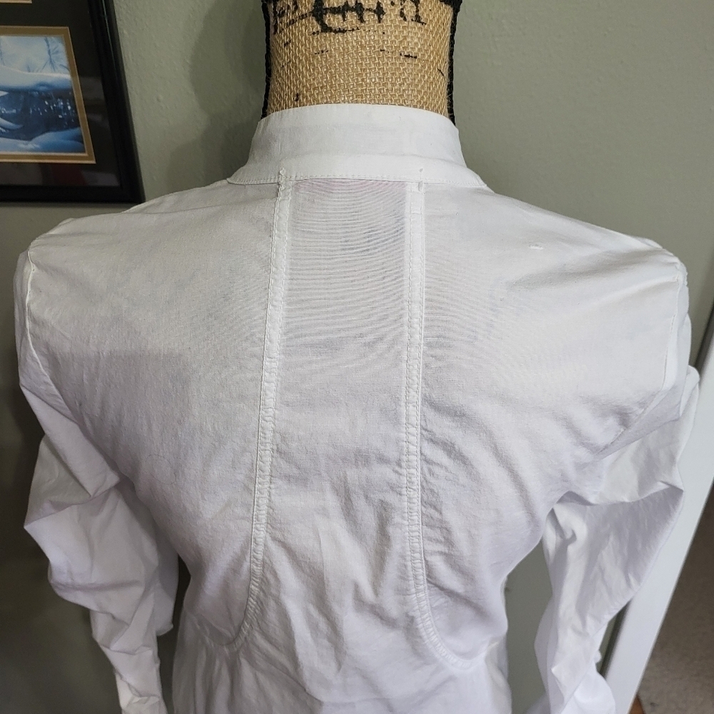 Wearables White Moto Cotton Jacket - Picture 8 of 11